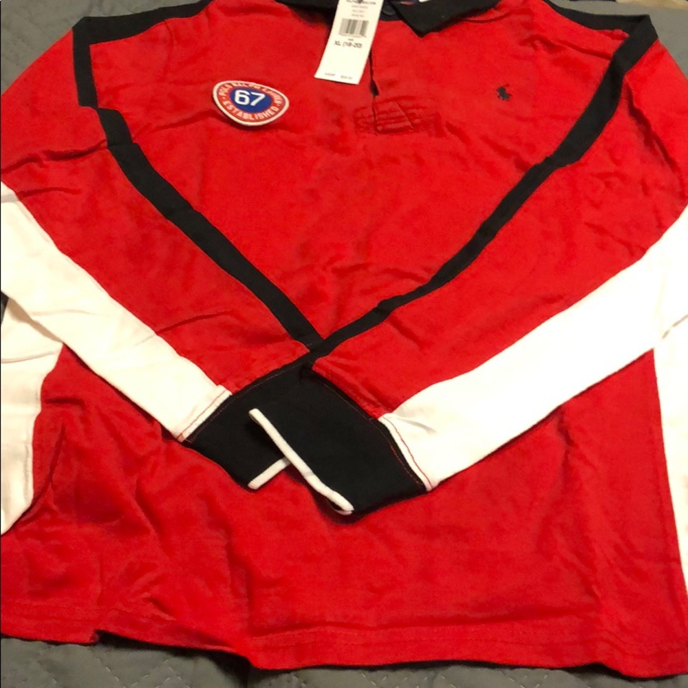 Boys size 18/20 Long sleeve ralph lauren collard